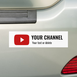 Gepersonaliseerde YouTube-kanaalnaam op maat Bumpersticker