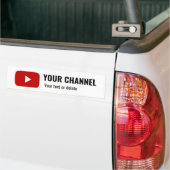 Gepersonaliseerde YouTube-kanaalnaam op maat Bumpersticker (Op Truck)