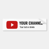 Gepersonaliseerde YouTube-kanaalnaam op maat Bumpersticker (Voorkant)