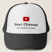 Gepersonaliseerde YouTube-kanaalnaam op maat Trucker Pet (Voorkant)