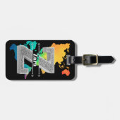 Gepersonaliseerde Z Initiaal Silver Monogram Jouw  Bagagelabel (Voorkant horizontaal)