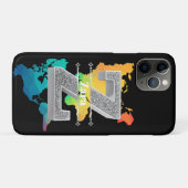 Gepersonaliseerde Z Initiaal Silver Monogram Jouw Case-Mate iPhone Case (Achterkant (horizontaal))