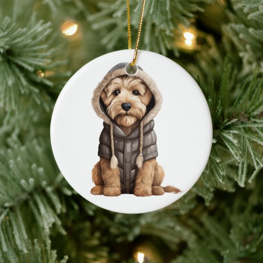 Gepersonaliseerde zachte gecoate tarweterriër hond keramisch ornament (Boom)
