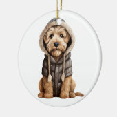 Gepersonaliseerde zachte gecoate tarweterriër hond keramisch ornament (Links)