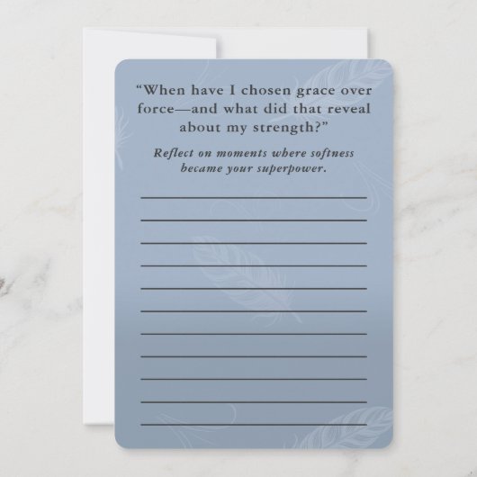 Gepersonaliseerde zachte kracht Inspirerend quote Notitiekaartje (Achterkant)