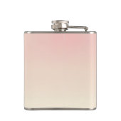 Gepersonaliseerde zachte pastel blush gradient heupfles (Achterkant)