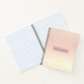Gepersonaliseerde zachte pastel blush gradient notitieboek (Binnen)