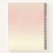 Gepersonaliseerde zachte pastel blush gradient notitieboek (Achterkant)