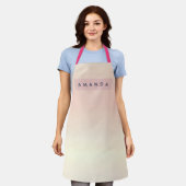 Gepersonaliseerde zachte pastel blush gradient schort (Gedragen)
