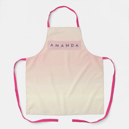 Gepersonaliseerde zachte pastel blush gradient schort (Voorkant)