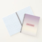 Gepersonaliseerde Zachte Pastel Lavendel Gradiënt Notitieboek (Binnen)