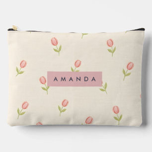 Gepersonaliseerde Zachte Pastel Roze Tulp Etui
