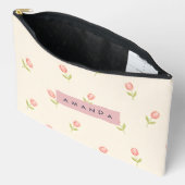 Gepersonaliseerde Zachte Pastel Roze Tulp Etui (Open)