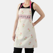 Gepersonaliseerde Zachte Pastel Roze Tulp Schort (Insitu)