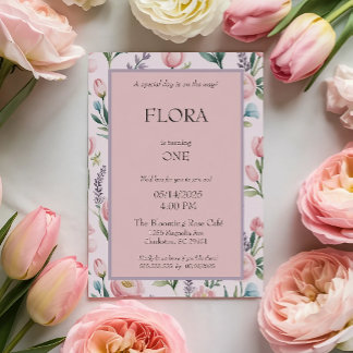 Gepersonaliseerde zachte pastelbloem Rozen & tulpe Kaart
