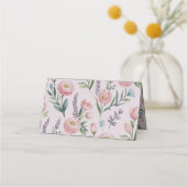 Gepersonaliseerde zachte pastelbloem Rozen & tulpe Plaatskaartje (Achterkant)