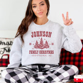 Gepersonaliseerde Zachte Rode Familie Kerstmis Mat T-shirt