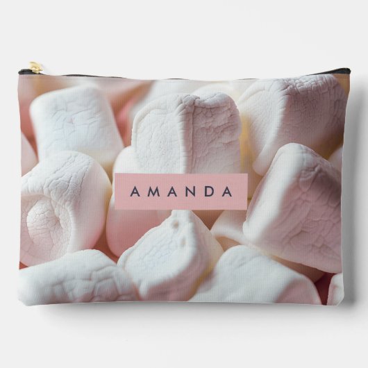 Gepersonaliseerde Zachte Roze Marshmallow Droom Etui (Voorkant)