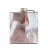 Gepersonaliseerde Zachte Roze Marshmallow Droom Heupfles (Achterkant)