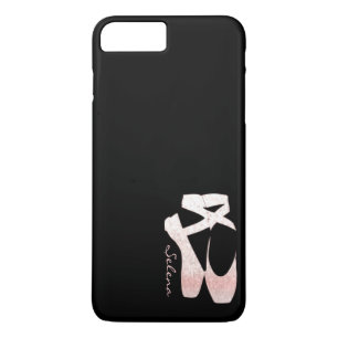 Gepersonaliseerde zachte verloop roze ballet schoe iPhone 8/7 plus hoesje