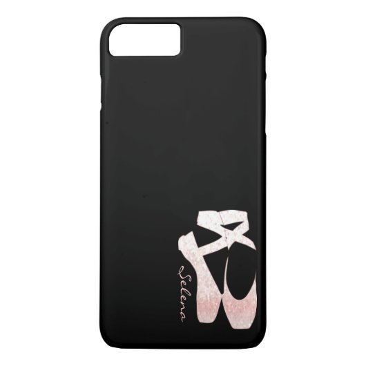 Gepersonaliseerde zachte verloop roze ballet schoe Case-Mate iPhone case (Achterkant)