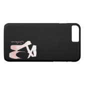 Gepersonaliseerde zachte verloop roze ballet schoe Case-Mate iPhone case (Achterkant (Horizontaal))