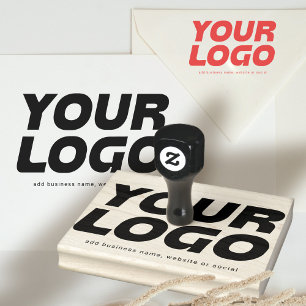 Gepersonaliseerde Zakelijk Logo Website Social Med Rubberstempel