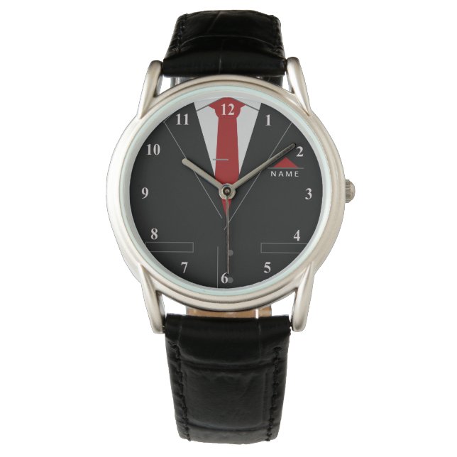 Gepersonaliseerde zakelijke horloge met aangepaste (Voorkant)