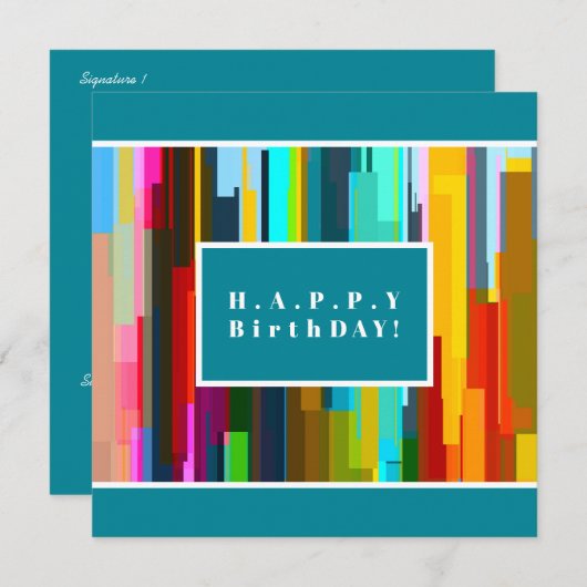 Gepersonaliseerde zakelijke Logo, Abstracte kunst  Save The Date (Voorkant / Achterkant)