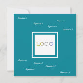 Gepersonaliseerde zakelijke Logo, Abstracte kunst  Save The Date (Achterkant)