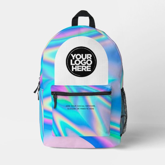 Gepersonaliseerde zakelijke Logo en tekst holograf Bedrukte Rugzak (Voorkant)