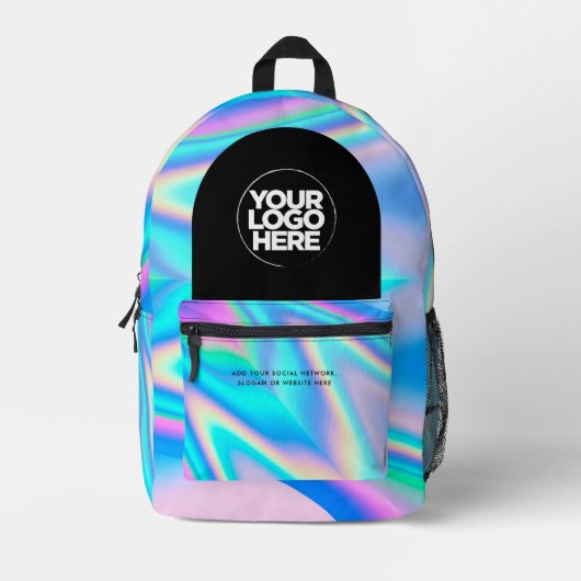 Gepersonaliseerde zakelijke Logo en tekst holograf Bedrukte Rugzak (Voorkant)