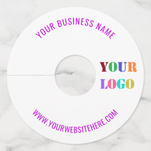 Gepersonaliseerde zakelijke Logo en tekst wijnglas Wijnglaslabel