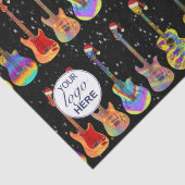 Gepersonaliseerde Zakelijke Logo Gitaar Kerstmis Tissuepapier (Detail)