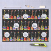 Gepersonaliseerde Zakelijke Logo Gitaar Kerstmis Tissuepapier (Craft)