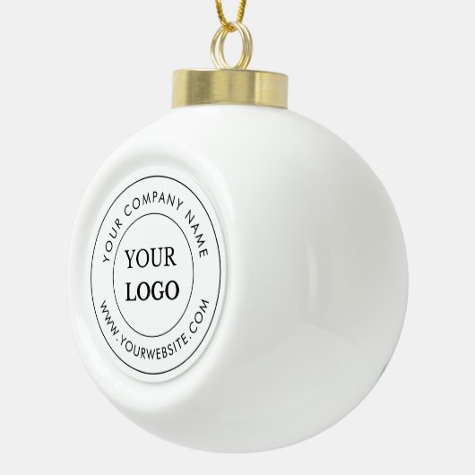 Gepersonaliseerde zakelijke Logo merkproducten Keramische Bal Ornament (Rechts)