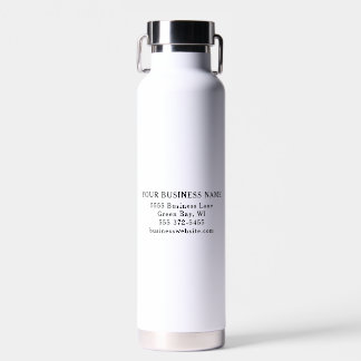 Gepersonaliseerde zakelijke Logo Naam Adres Geïsol Waterfles