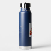 Gepersonaliseerde zakelijke Logo Naam Adres Marine Waterfles (Links)