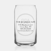 Gepersonaliseerde zakelijke Logo Naam Adres Websit Blikvorm Glas (Achterkant)