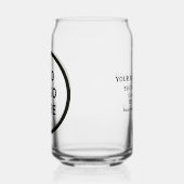 Gepersonaliseerde zakelijke Logo Naam Adres Websit Blikvorm Glas (Links)