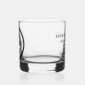 Gepersonaliseerde zakelijke Logo Naam Adres Websit Whisky Glas (Links)