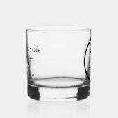 Gepersonaliseerde zakelijke Logo Naam Adres Websit Whisky Glas (Rechts)