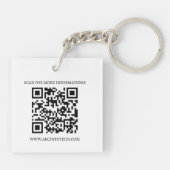 Gepersonaliseerde Zakelijke Logo & QR Code Promoti Sleutelhanger (Achterkant)