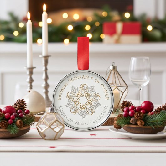 Gepersonaliseerde zakelijke Merry Christmas Metalen Ornament