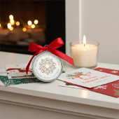 Gepersonaliseerde zakelijke Merry Christmas Metalen Ornament