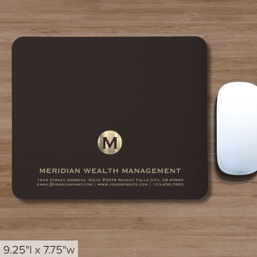 Gepersonaliseerde zakelijke Monogram Muismat