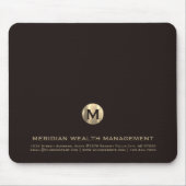 Gepersonaliseerde zakelijke Monogram Muismat (Voorkant)