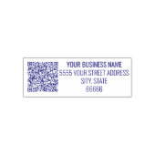 Gepersonaliseerde Zakelijke QR-code Adresstempel Zelfinktende Stempel (Design)