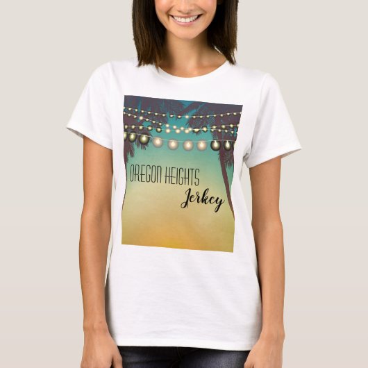 Gepersonaliseerde zakelijke T-shirt Beach Sunset P (Voorkant)