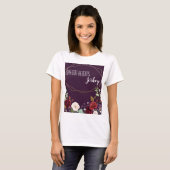 Gepersonaliseerde zakelijke T-shirt Plum Paarse Ro (Voorkant volledig)